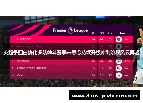 英超争四白热化多队缠斗赛季末悬念持续升级冲刺阶段风云再起